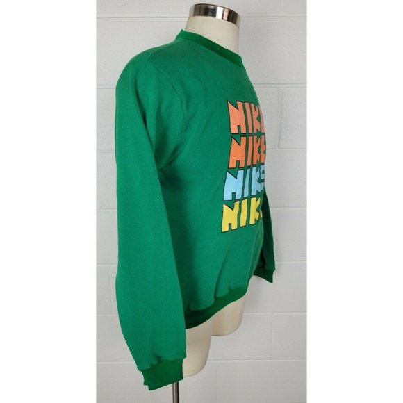 NWOT Vintage 90s Nike Spellout Sweatshirt Green M - Picture 4 of 10